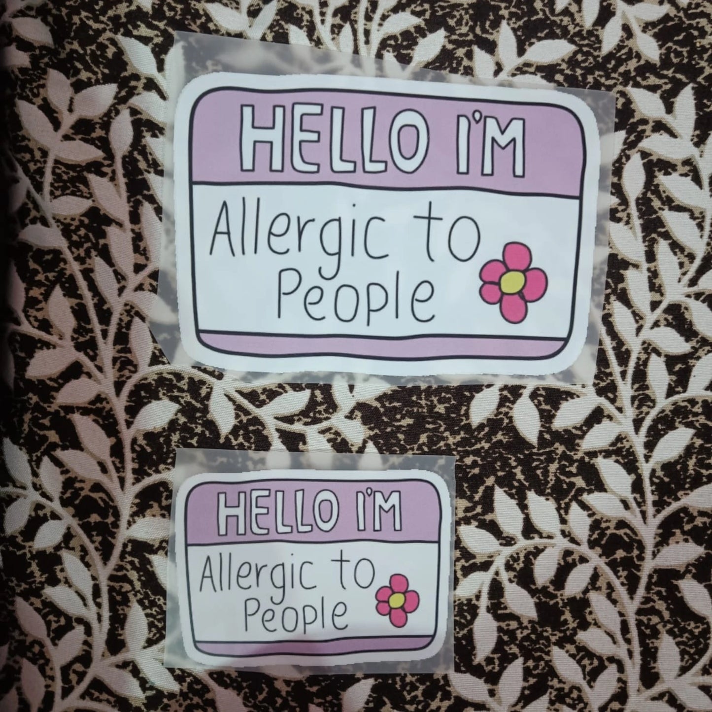 Allergic to People | Iron-On-Patch | Fabstik