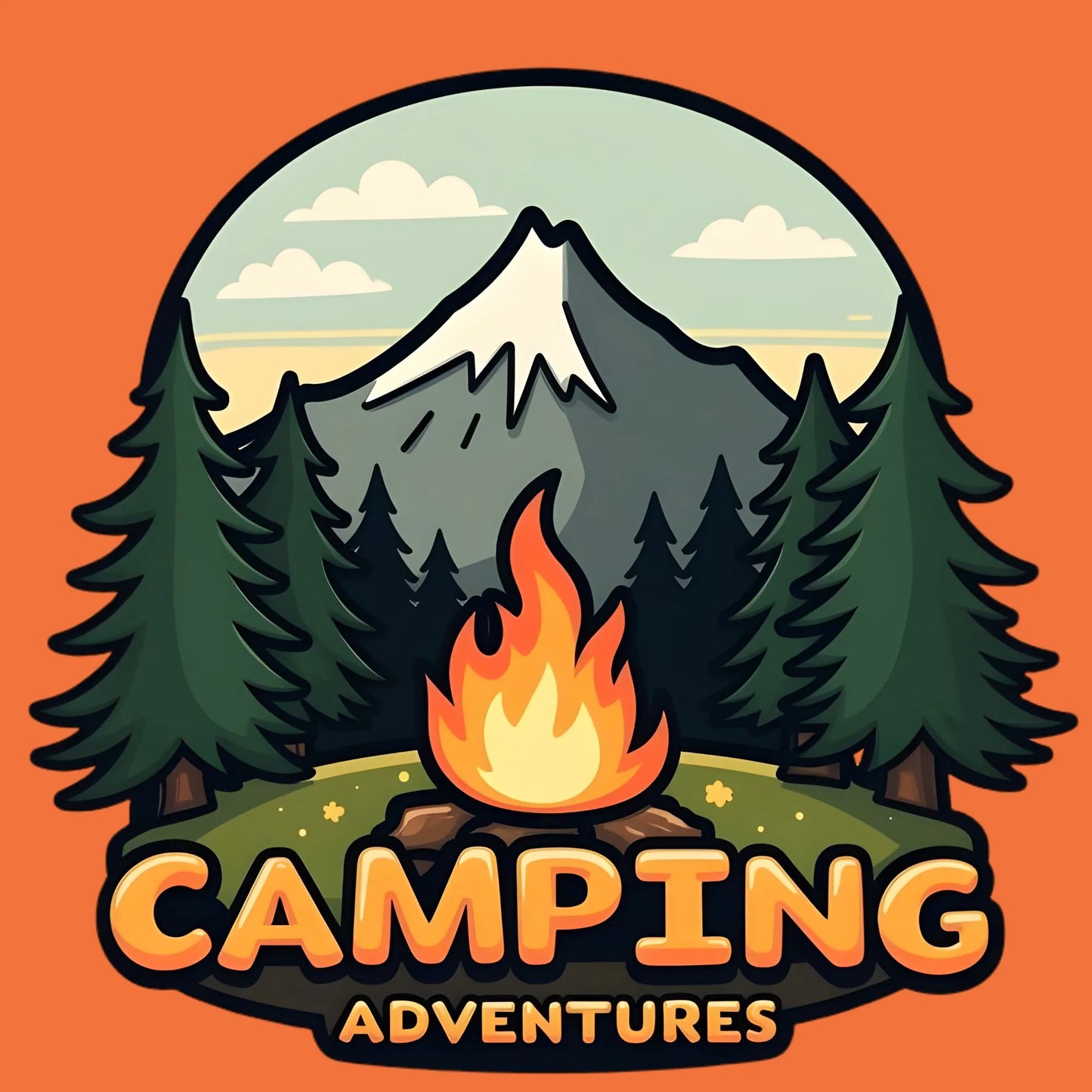 Camping Adventures | Travel & Adventure Iron-On Patch |Fabstik