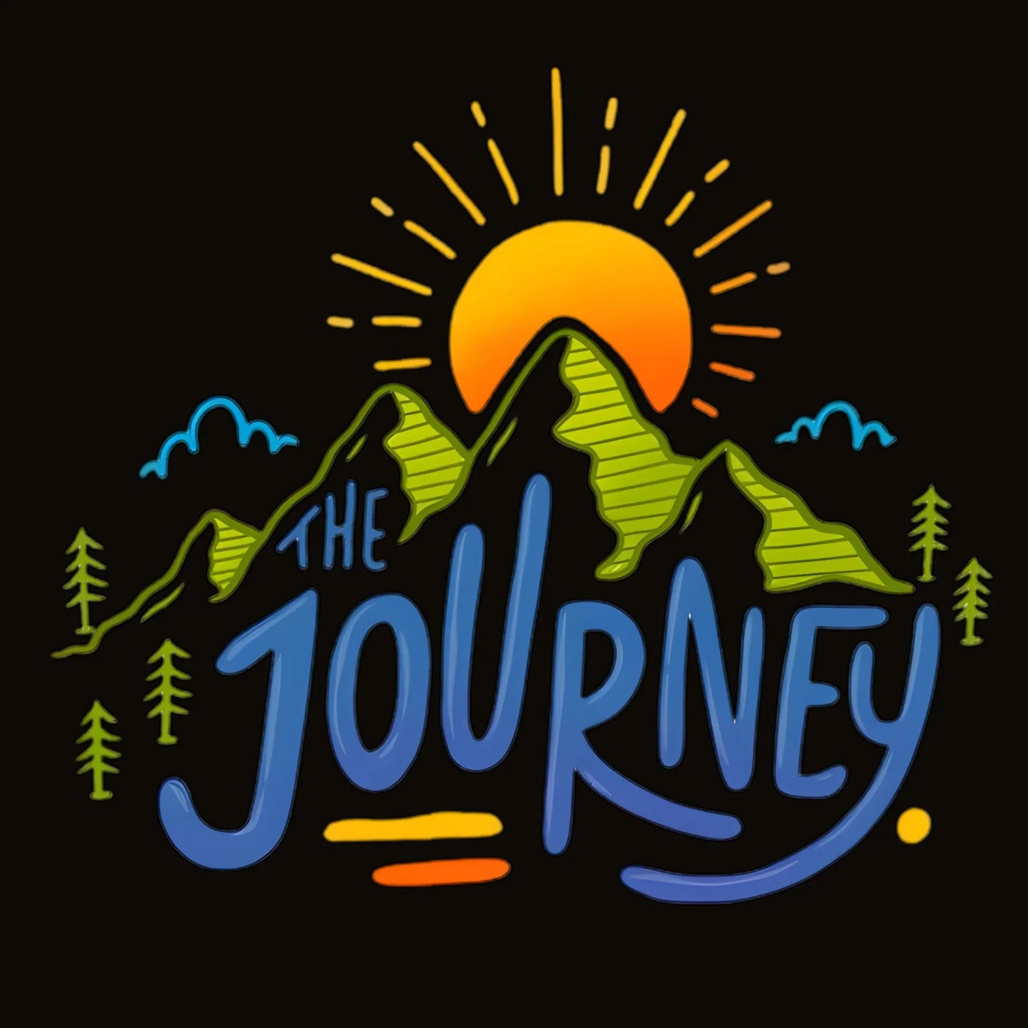 The Journey | Travel & Adventure Iron-On Patch |Fabstik