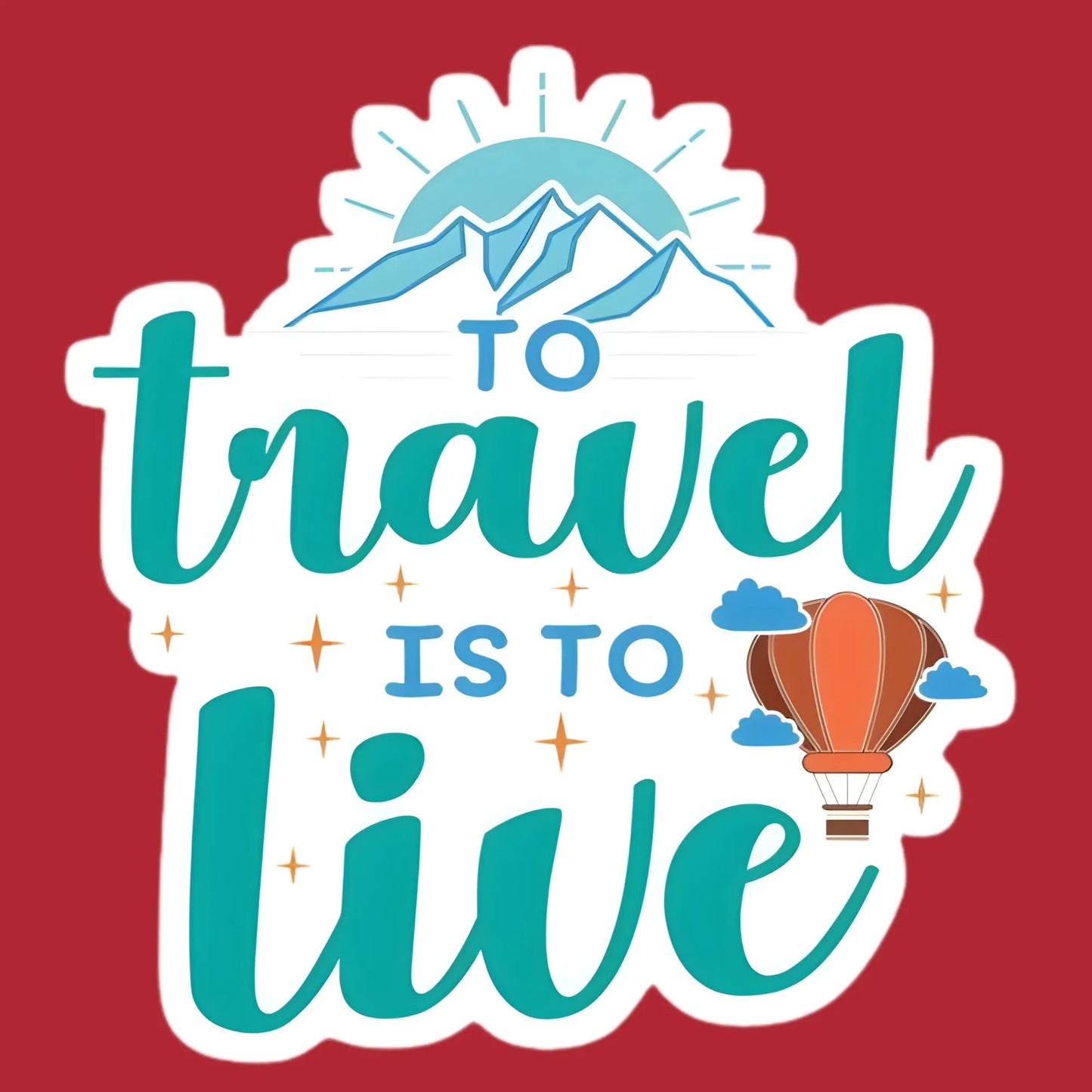 Travel Is To Live | Travel & Adventure Iron-On Patch |Fabstik