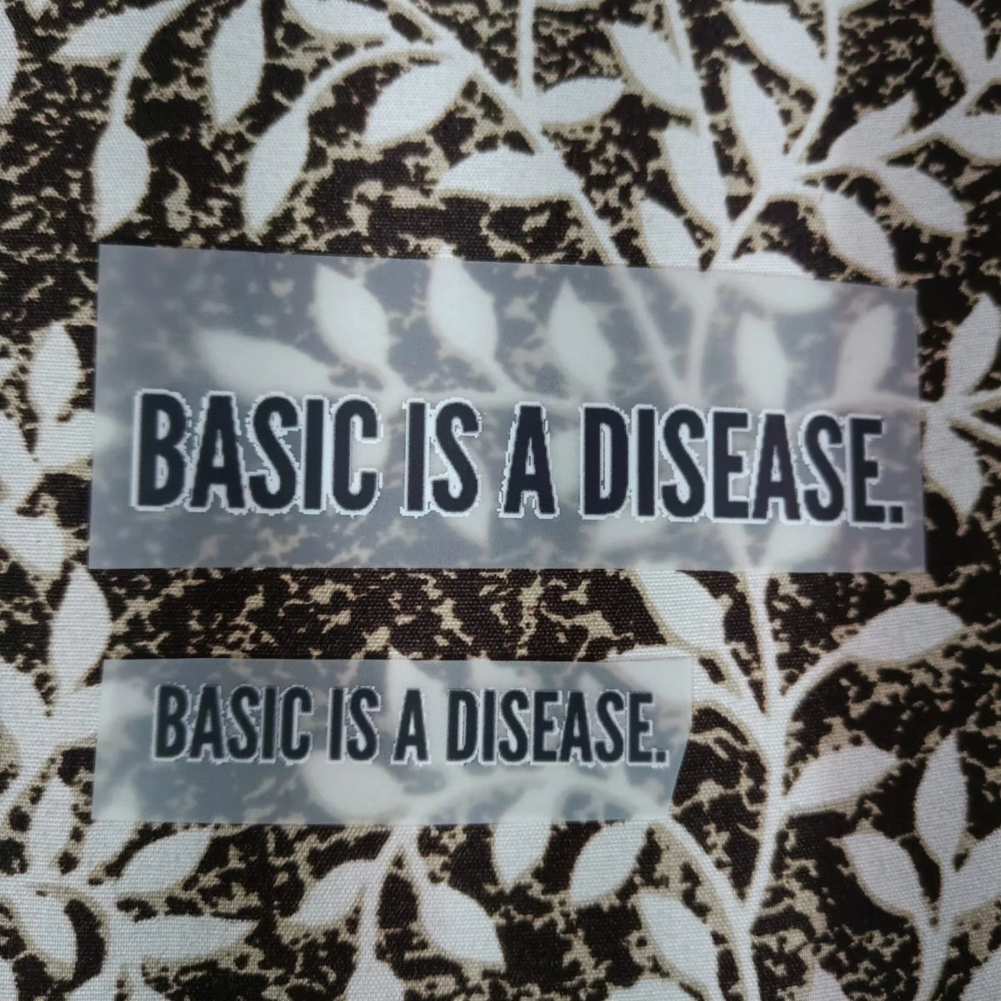 Basic Is A Disease | Iron-On-Patch | Fabstik