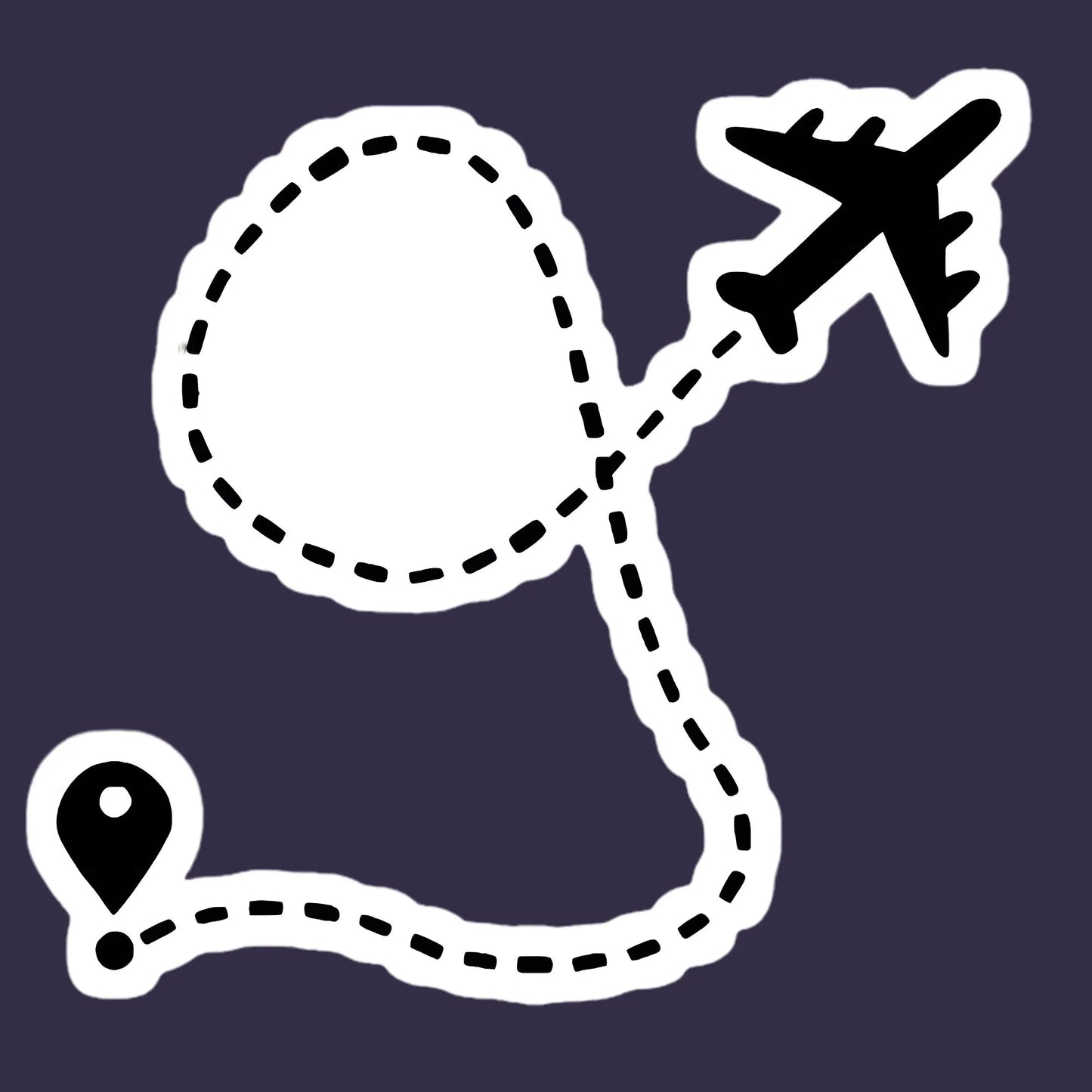 Flight Path | Travel & Adventure Iron-On Patch |Fabstik