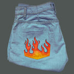 Hot As Fire Fabstik – Iron-On Fabric Sticker (4 Inch)
