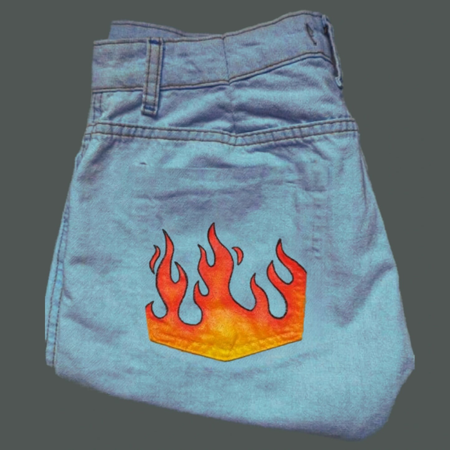 Hot As Fire Fabstik™ – Iron-On Fabric Sticker (4 Inch)