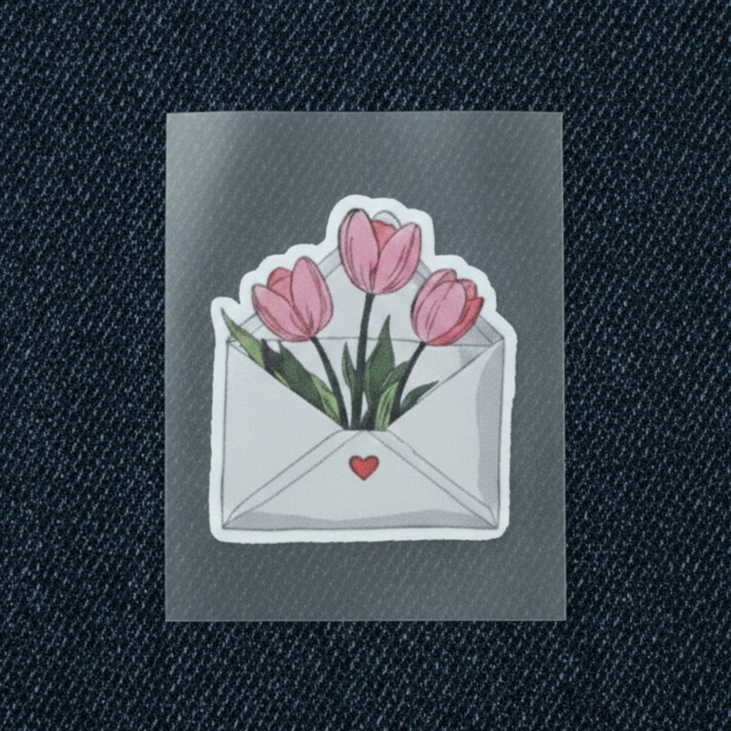 Tulip Love Letter | Iron-On-Patch | Fabstik