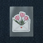 Tulip Love Letter | Iron-On-Patch | Fabstik