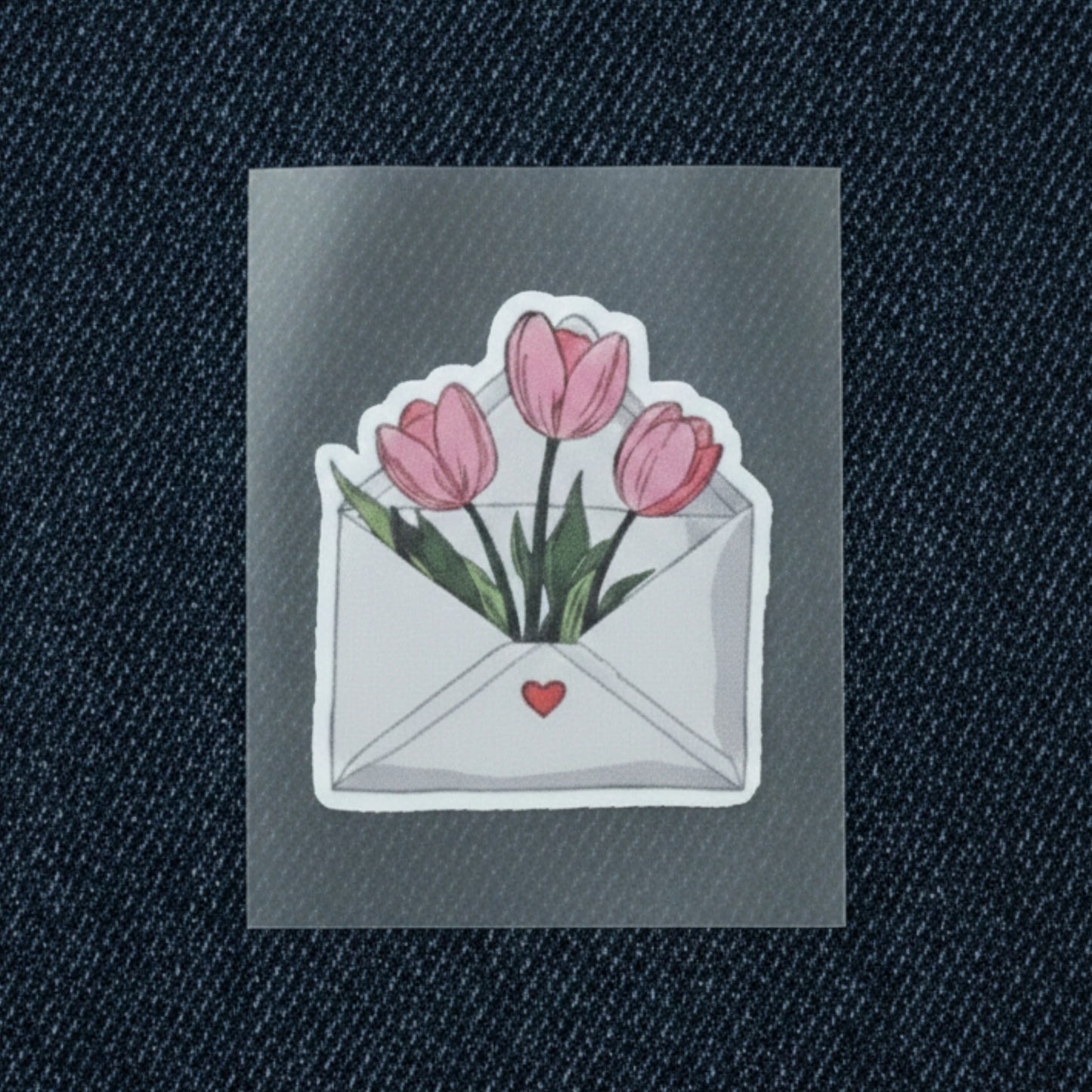 Tulip Love Letter  | Iron-On-Patch | Fabstik