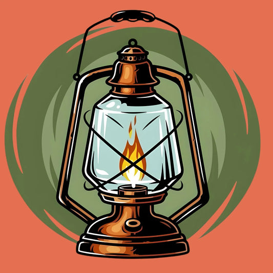 Vintage Lantern | Travel & Adventure Iron-On Patch |Fabstik