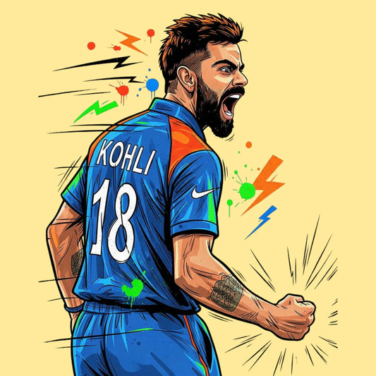 King Kohli Passion | Cricket Iron-On Patch |Fabstik
