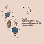 Space Addict Fabstik – Iron-On Fabric Sticker (7 Inch)
