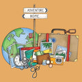 Adventure Or Home | Travel & Adventure Iron-On Patch | Fabstik