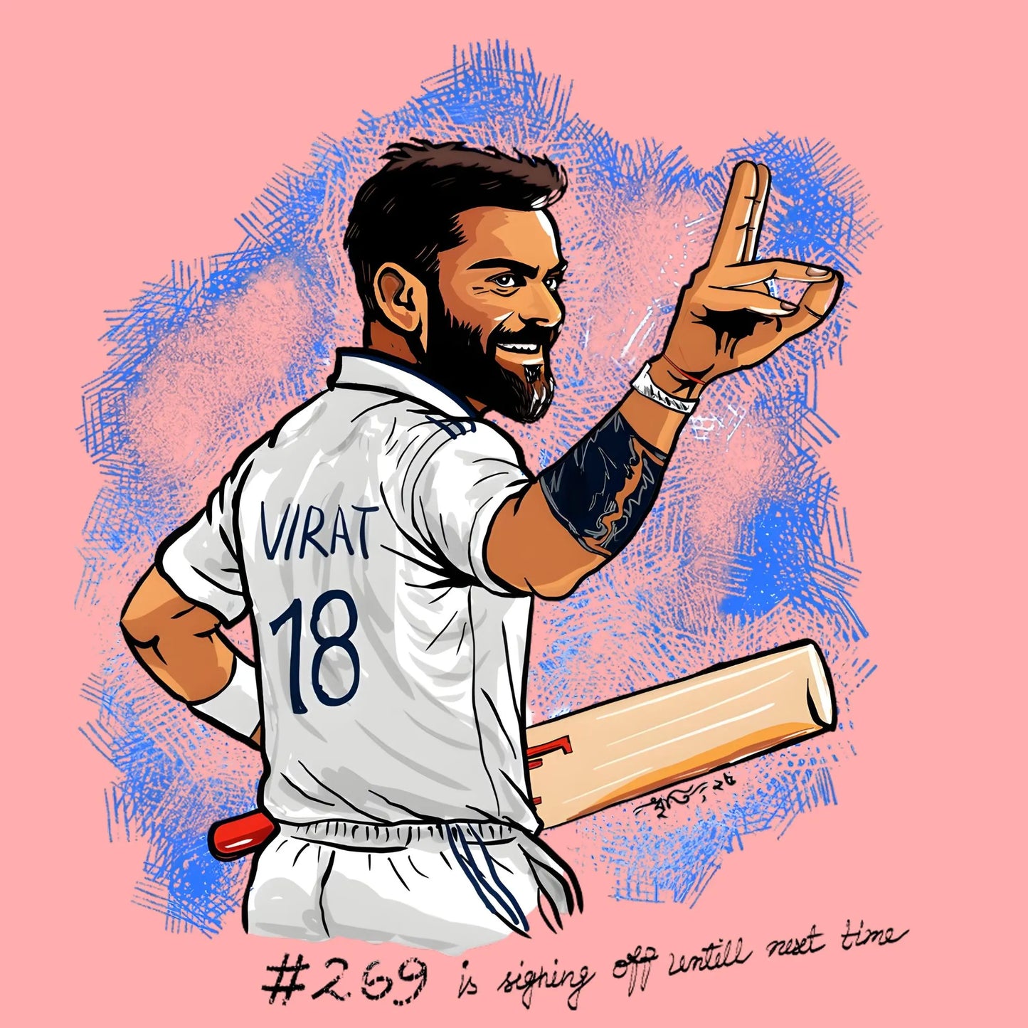 Signing Off 269 | Cricket Iron-On Patch |Fabstik