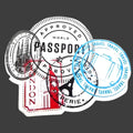 Passport Stamps | Travel & Adventure Iron-On Patch | Fabstik