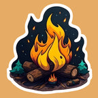Campfire | Travel & Adventure Iron-On Patch | Fabstik