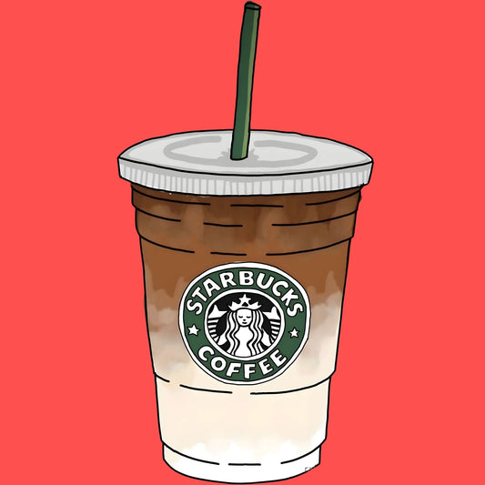 Iced Coffee Classic | Coffee Lovers Iron-On Patch |Fabstik