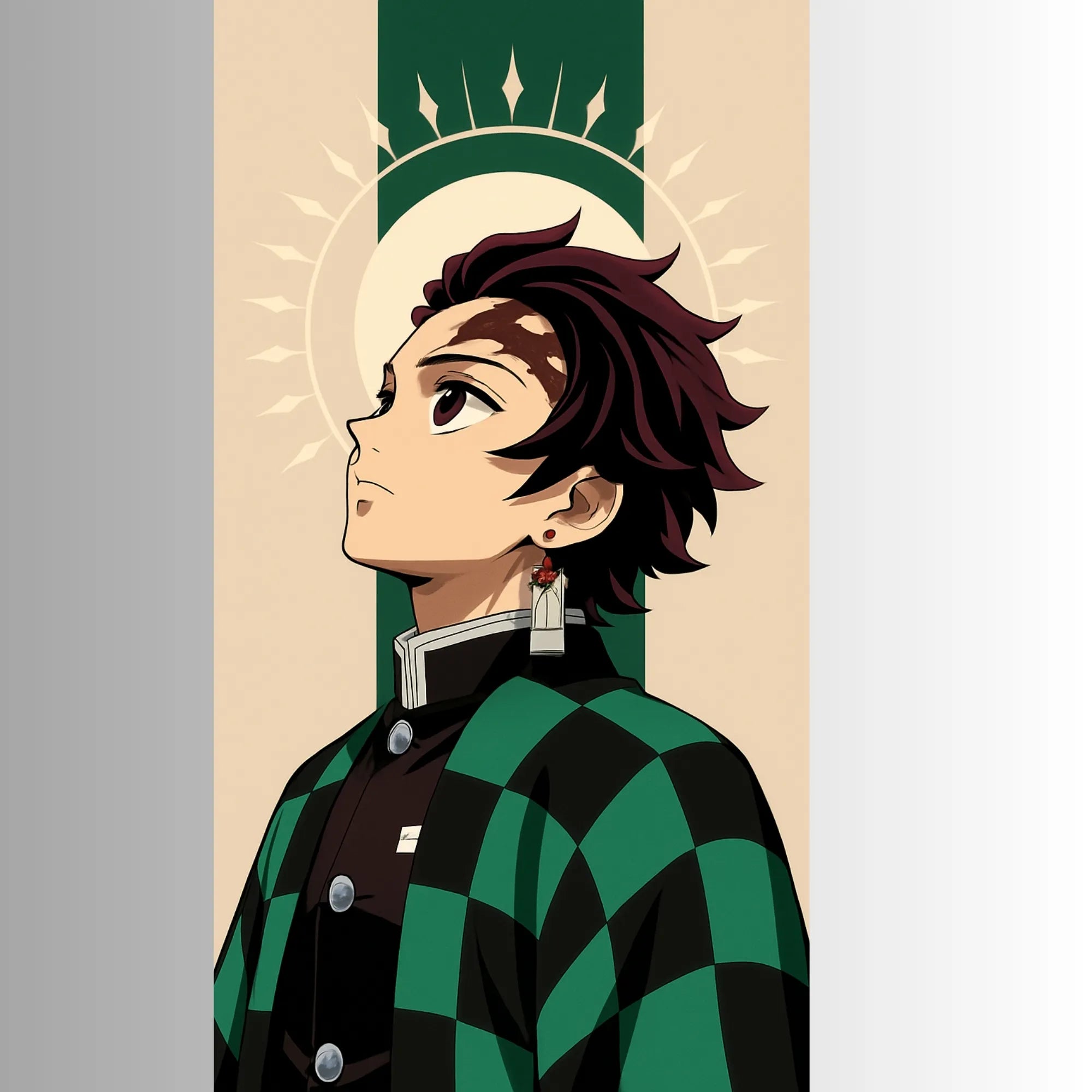 Checkered Slayer | Demon Slayer Iron-On Patch | Fabstik
