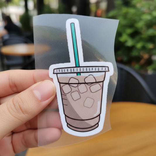 Iced Coffee | Coffee Lovers Iron-On Patch |Fabstik