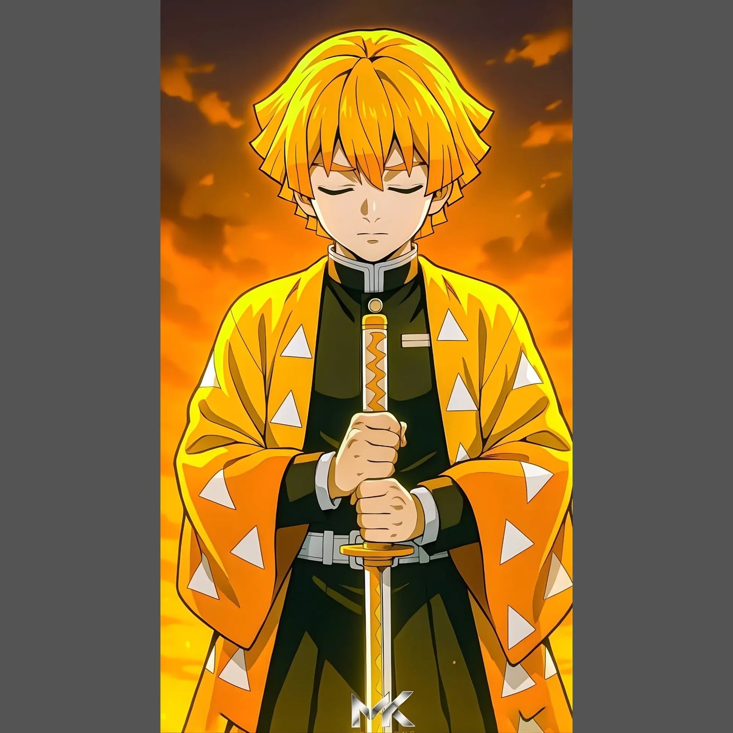 Thunder Blade Warrior | Demon Slayer Iron-On Patch |Fabstik