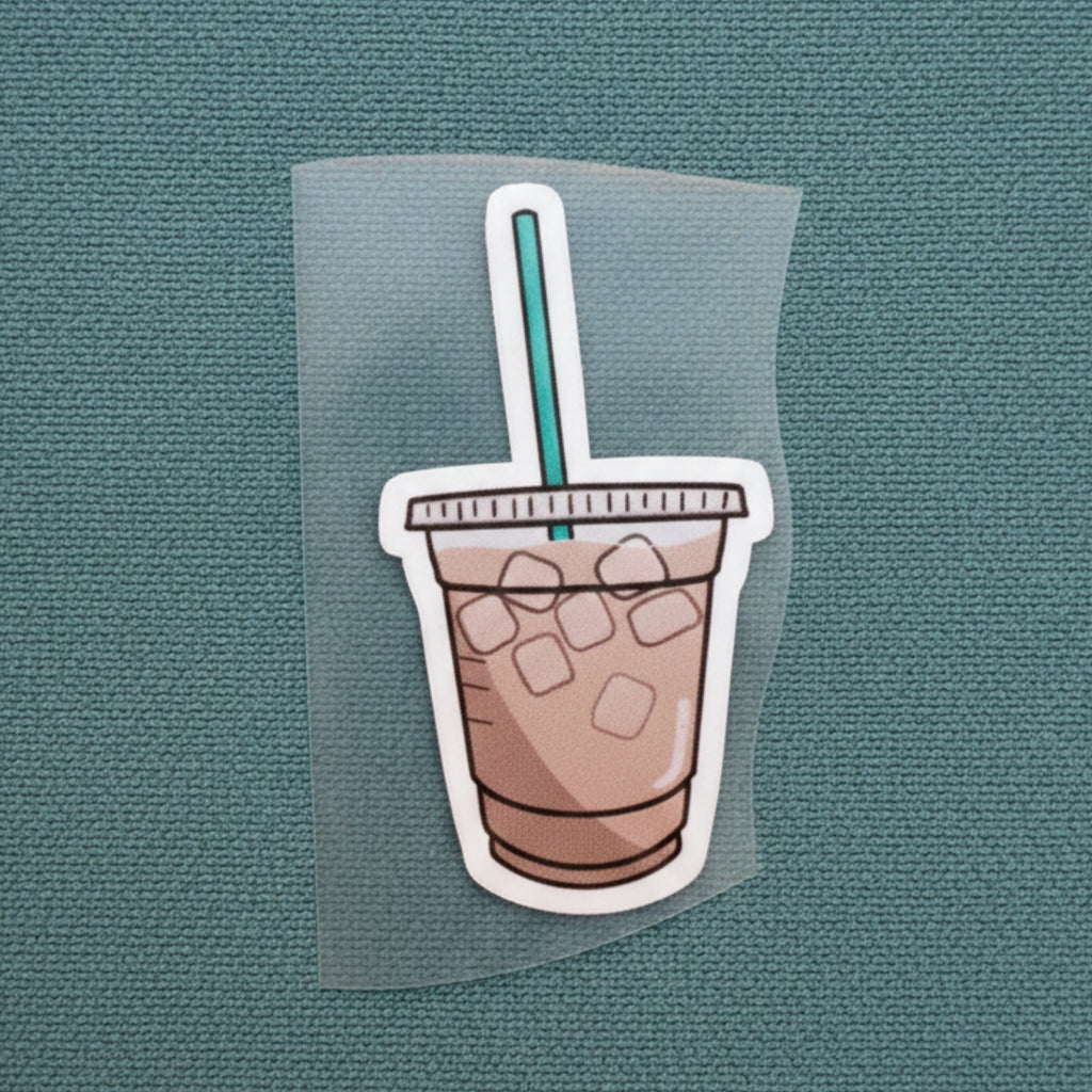 Iced Coffee | Coffee Lovers Iron-On Patch | Fabstik