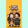 Chibi Squad | Demon Slayer Iron-On Patch | Fabstik
