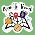Born To Travel | Travel & Adventure Iron-On Patch | Fabstik