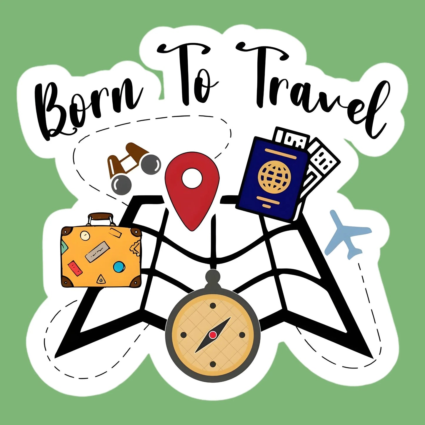 Born To Travel | Travel & Adventure Iron-On Patch |Fabstik