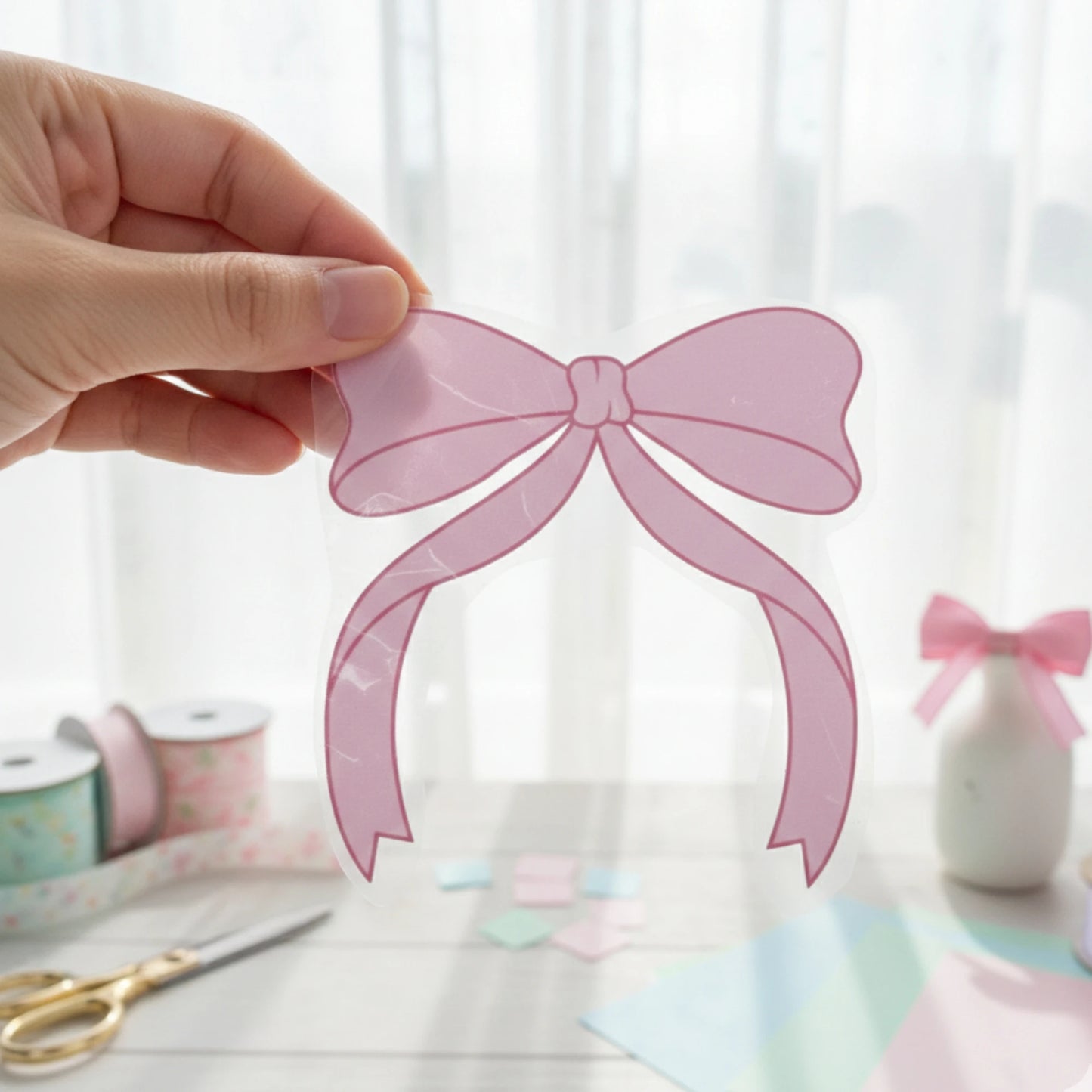 Pink Bow | Iron-On-Patch | Fabstik