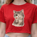 Wink | Cute Cat Iron-On Patch | Fabstik