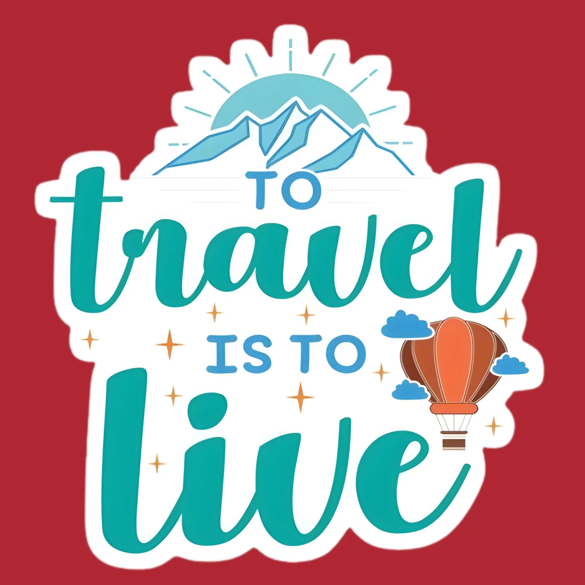 Travel Is To Live | Travel & Adventure Iron-On Patch | Fabstik