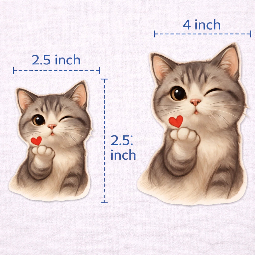 Wink | Cute Cat Iron-On Patch | Fabstik
