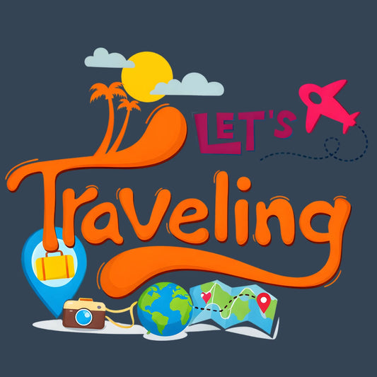 Let's Traveling | Travel & Adventure Iron-On Patch |Fabstik