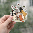 Meow Meet | Funny Cat Iron-On Patch | Fabstik