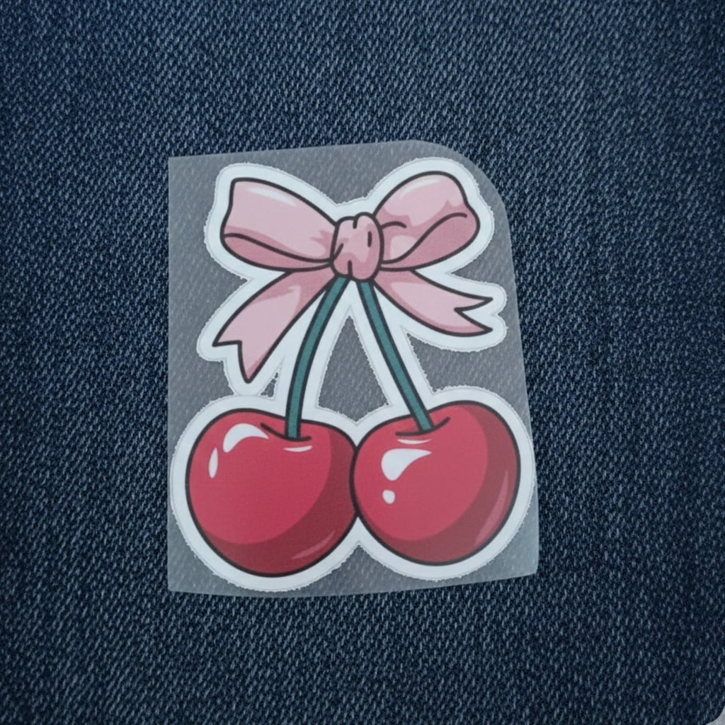 Cherry Bow | Iron-On-Patch | Fabstik