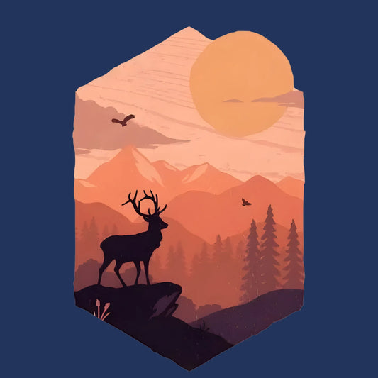 Wilderness Deer | Travel & Adventure Iron-On Patch |Fabstik