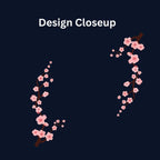 Cherry Blossom Denim Fabstik – Iron-On Fabric Sticker Set
