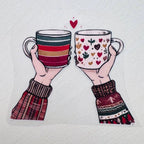 Coffee Cheers | Coffee Lovers Iron-On Patch | Fabstik