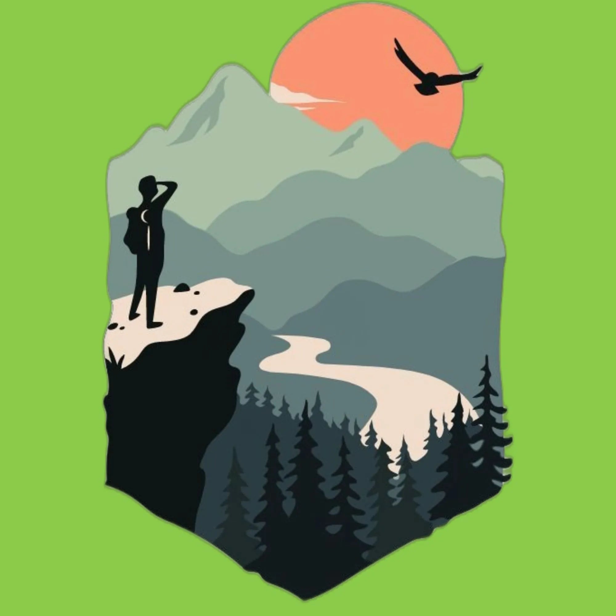 Mountain Explorer | Travel & Adventure Iron-On Patch | Fabstik