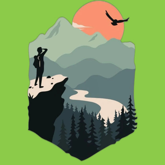 Mountain Explorer | Travel & Adventure Iron-On Patch |Fabstik