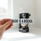Basic Is A Disease | Iron-On-Patch | Fabstik
