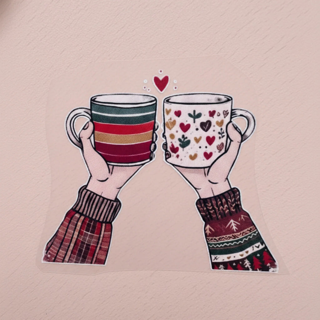 Coffee Cheers | Coffee Lovers Iron-On Patch | Fabstik