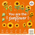 You are the Sunflower Fabstik – Iron-On Fabric Sticker Set (Mix Sizes)
