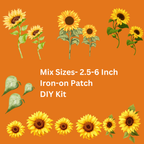 You are the Sunflower Fabstik – Iron-On Fabric Sticker Set (Mix Sizes)