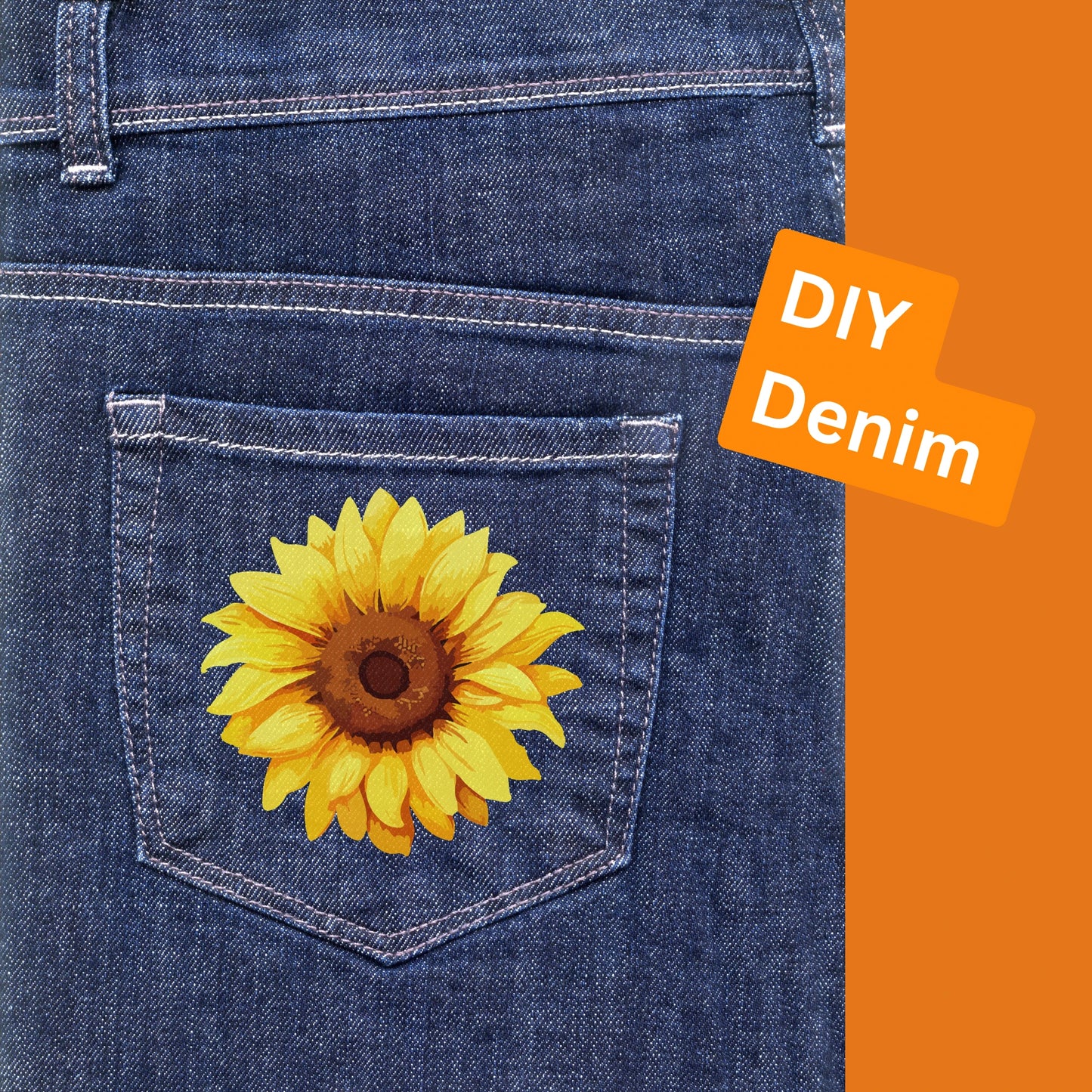 Boho Sunflower | Iron-On-Patch | Fabstik
