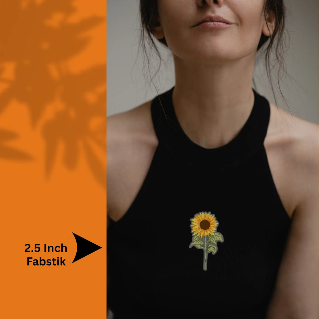 Sunflower Serenity | Iron-On-Patch | Fabstik
