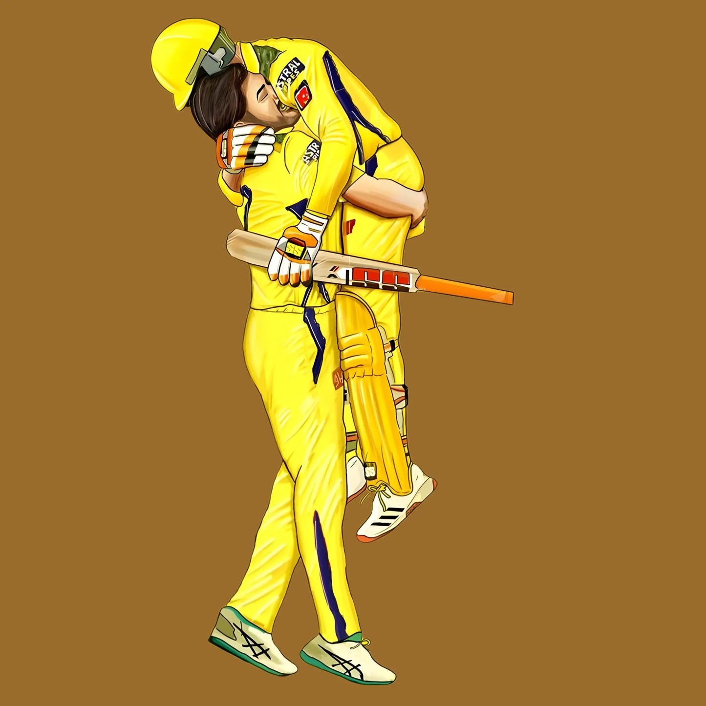 Victory Embrace | Cricket Iron-On Patch |Fabstik