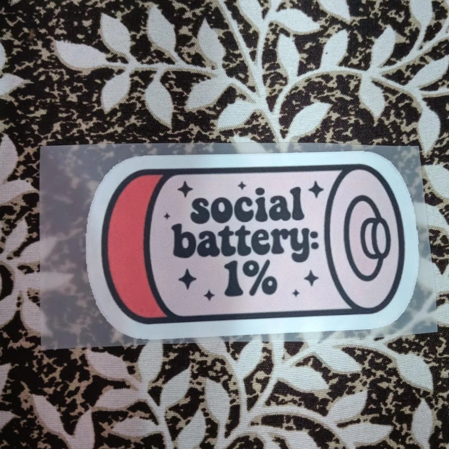Social Battery | Iron-On-Patch | Fabstik