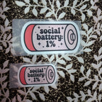 Social Battery | Iron-On-Patch | Fabstik