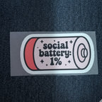 Social Battery | Iron-On-Patch | Fabstik