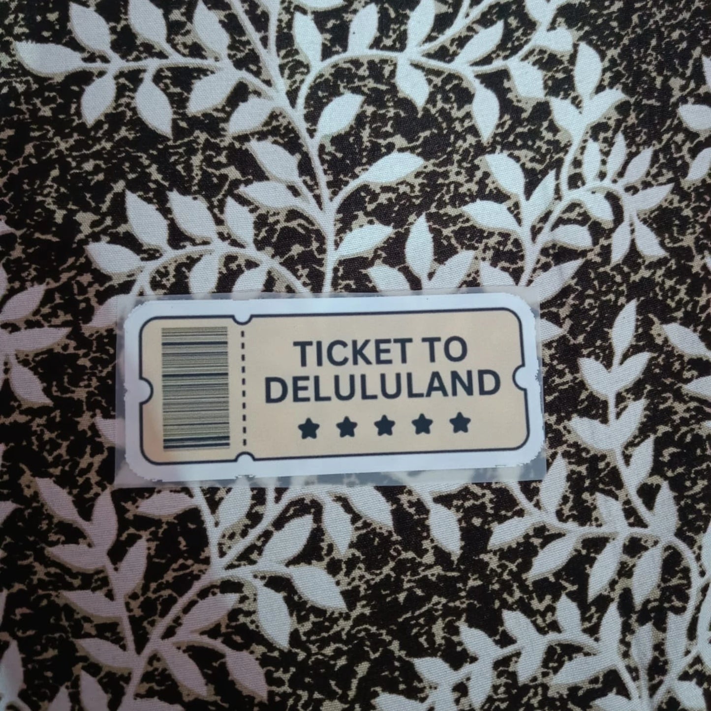 Ticket To Delululand | Iron-On-Patch | Fabstik