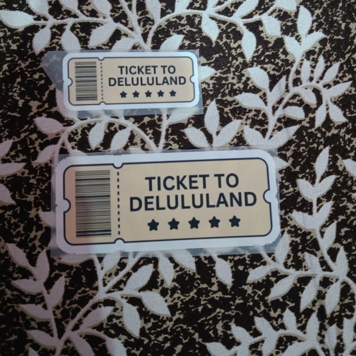 Ticket To Delululand | Iron-On-Patch | Fabstik